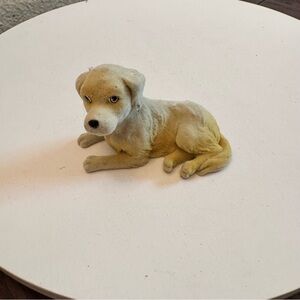 Golden Lab Flocked Dog Figurine Collectible 2.5 X 1.75" Meg 2006
